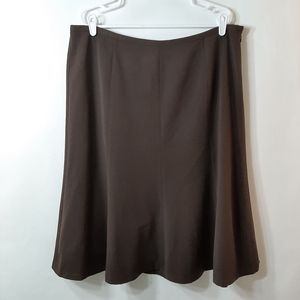 3/$18 W38 Plus 16W Skirt Rafaella Brown Flare